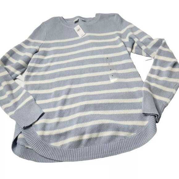 Gap Women's Size Small Striped Sweater Curved Hem - Picture 2 of 6